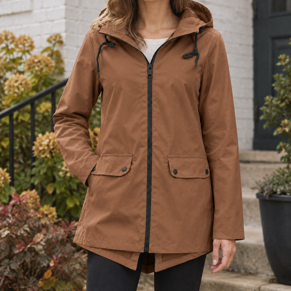 Talia-Sage Hooded Jacket