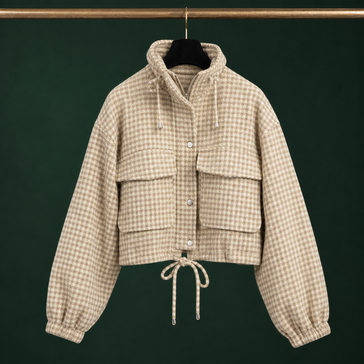 Fenna-Rose Houndstooth Utility Jacket