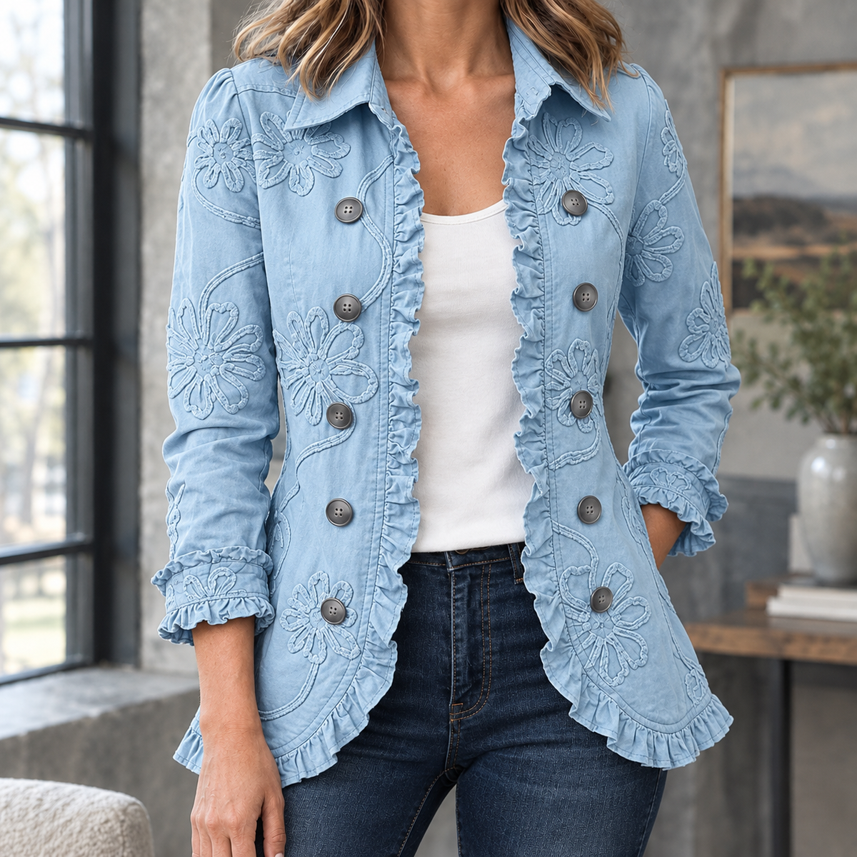 Hyacinth-Hope Floral Jacket