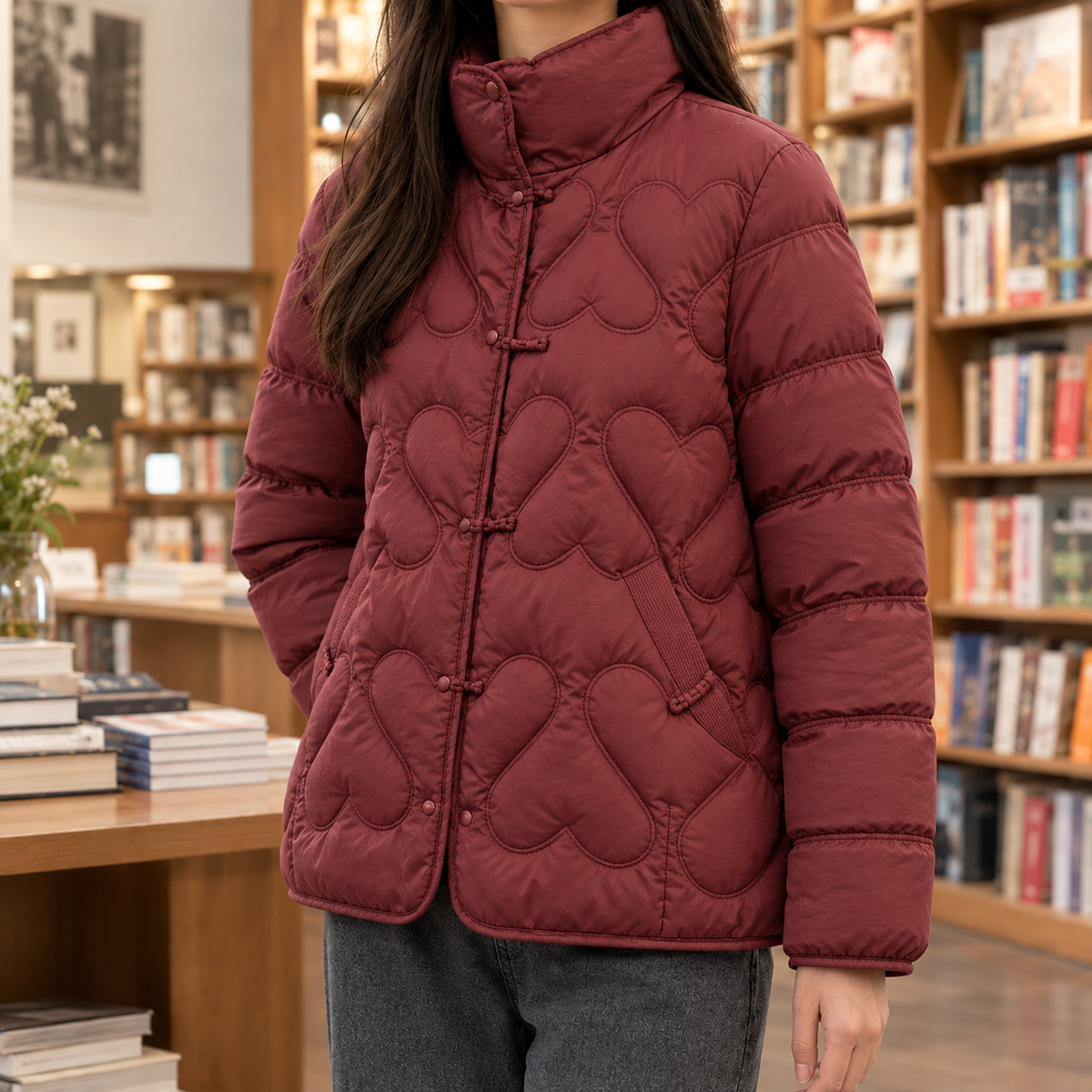 Severine-Eve Heart Quilted Jacket