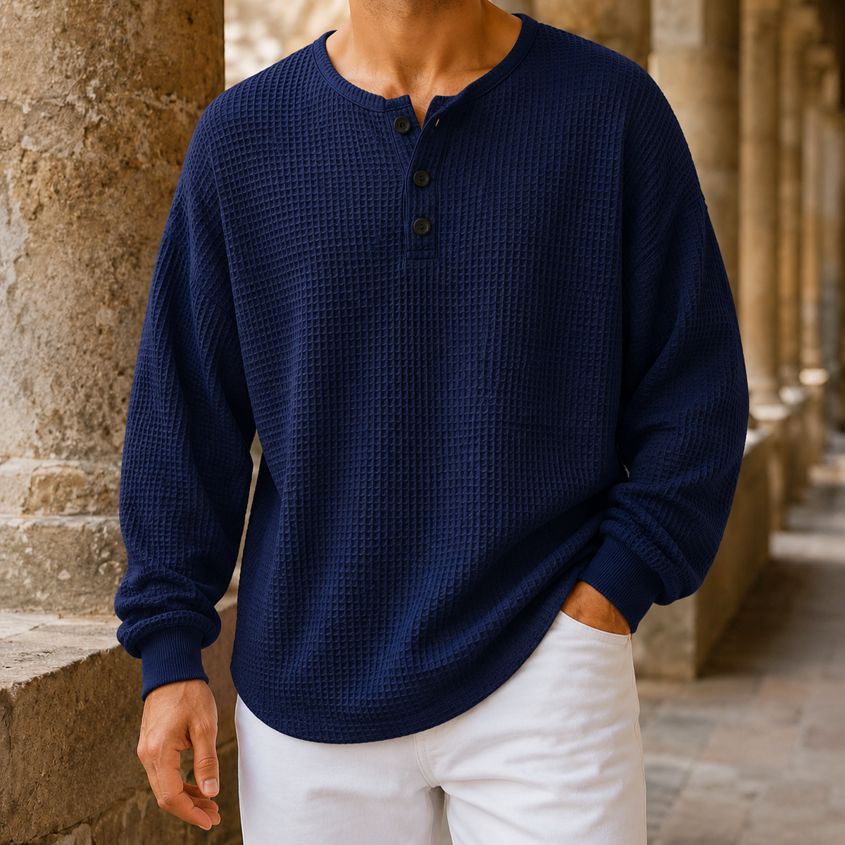 Stefan-Wade Waffle Sweater
