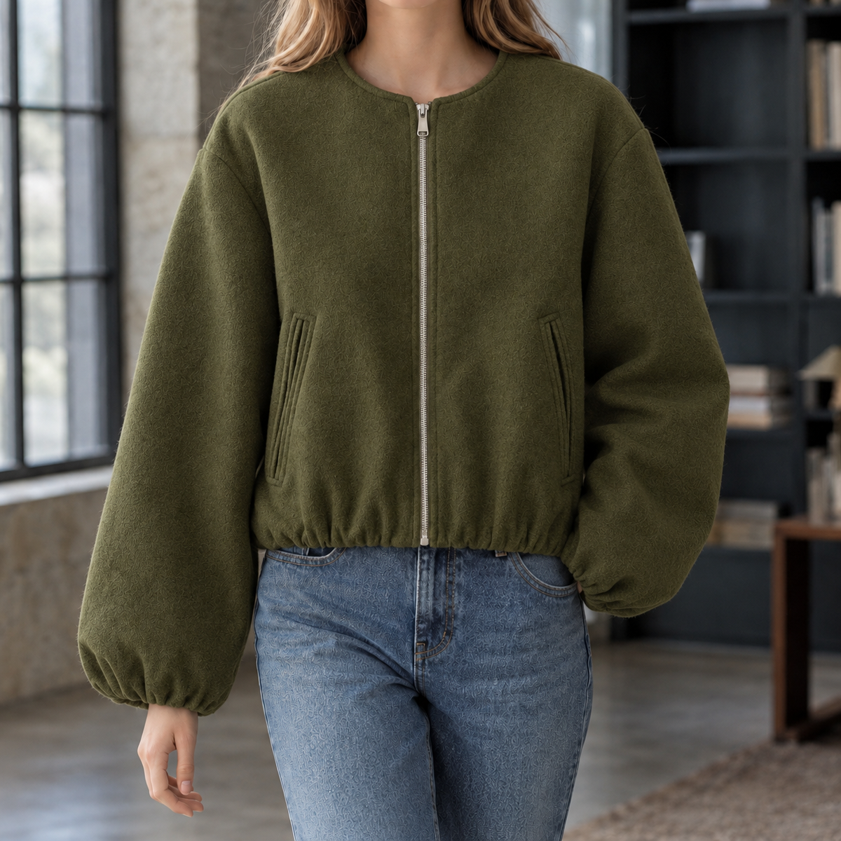 Alma-Elise Balloon Sleeve Jacket