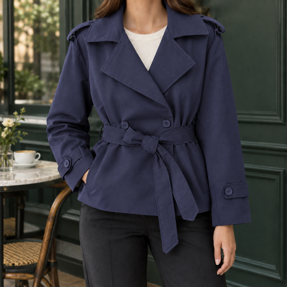 Geraldine-Faye Belted Trench Jacket