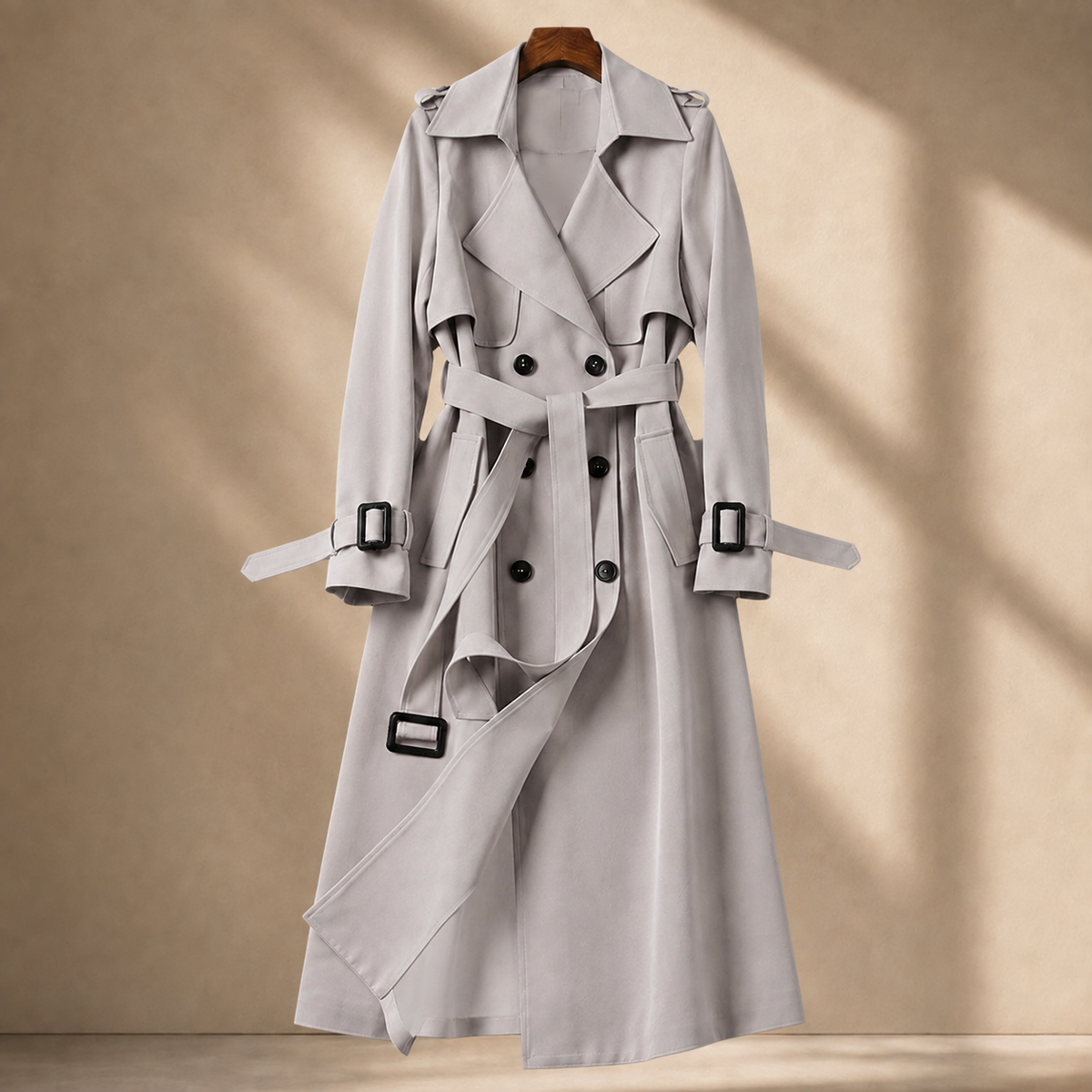 Camille-Pearl Belted Overcoat