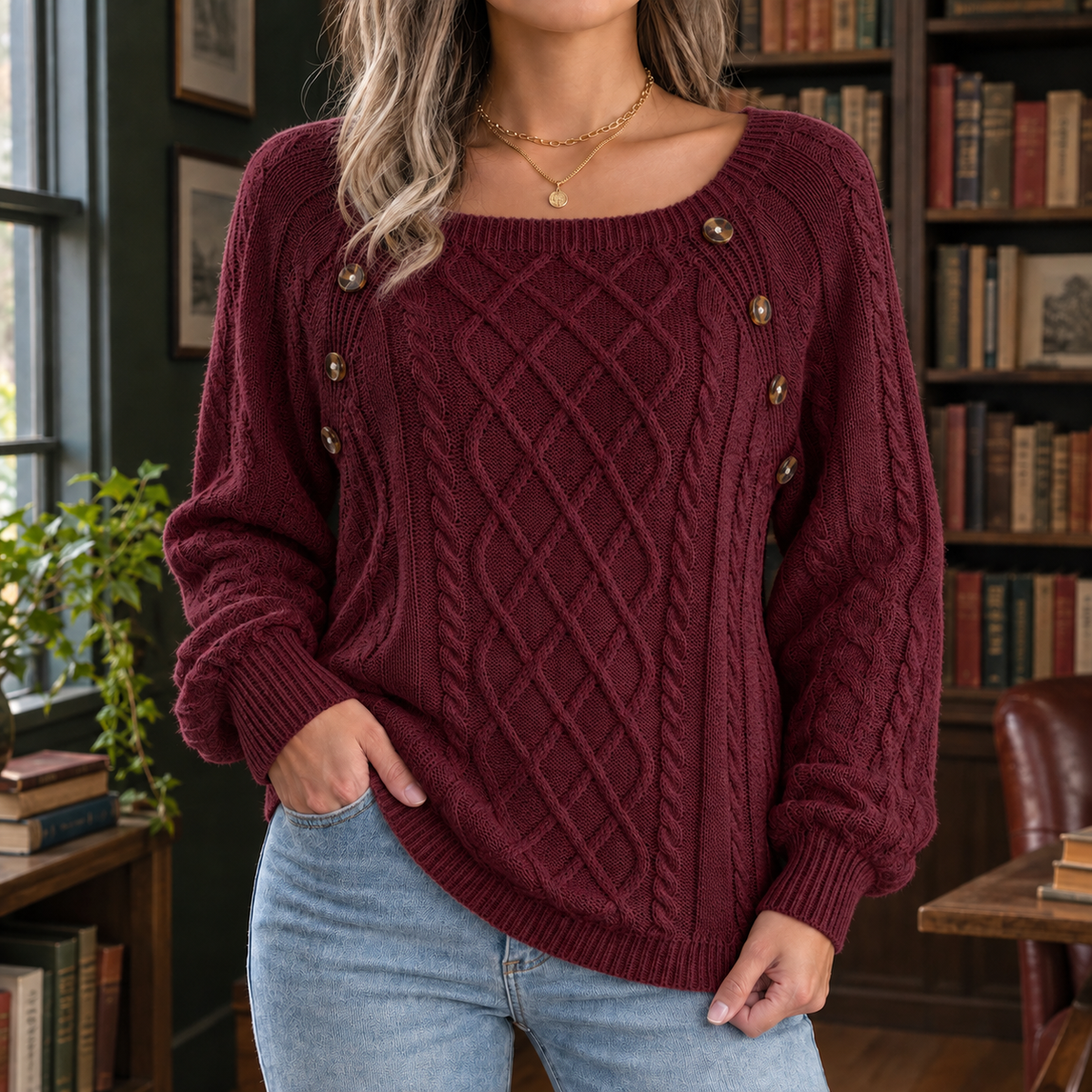 Fenna-Elise Square Neck Sweater