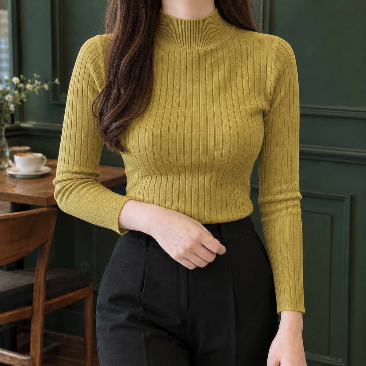 Magdalena-Mae Mock Neck Top