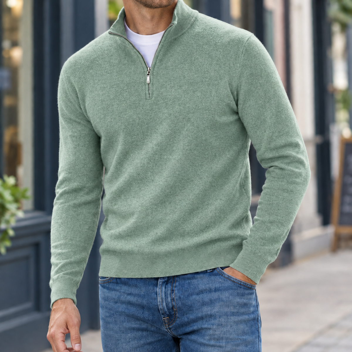 Romano Quarter Zip Sweater