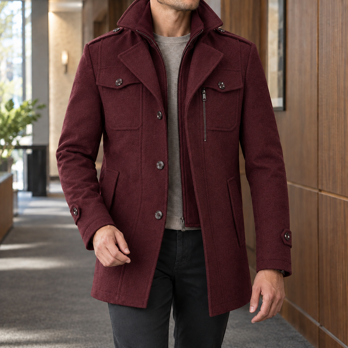 Benjamin Double Collar Coat
