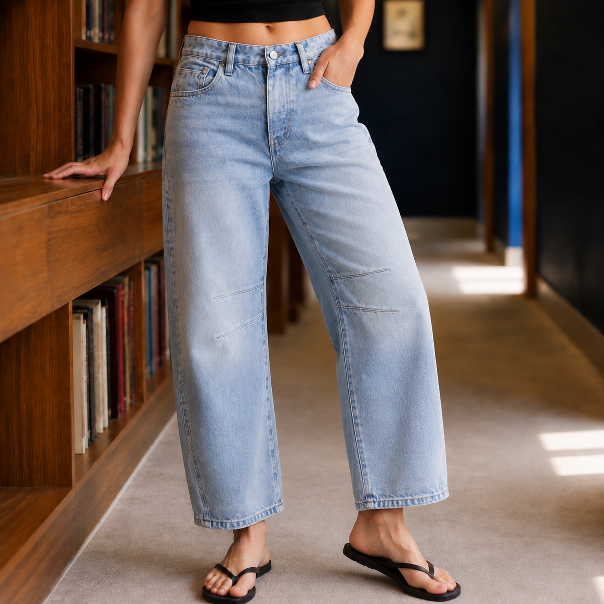 Evangeline-Rose Barrel Jeans