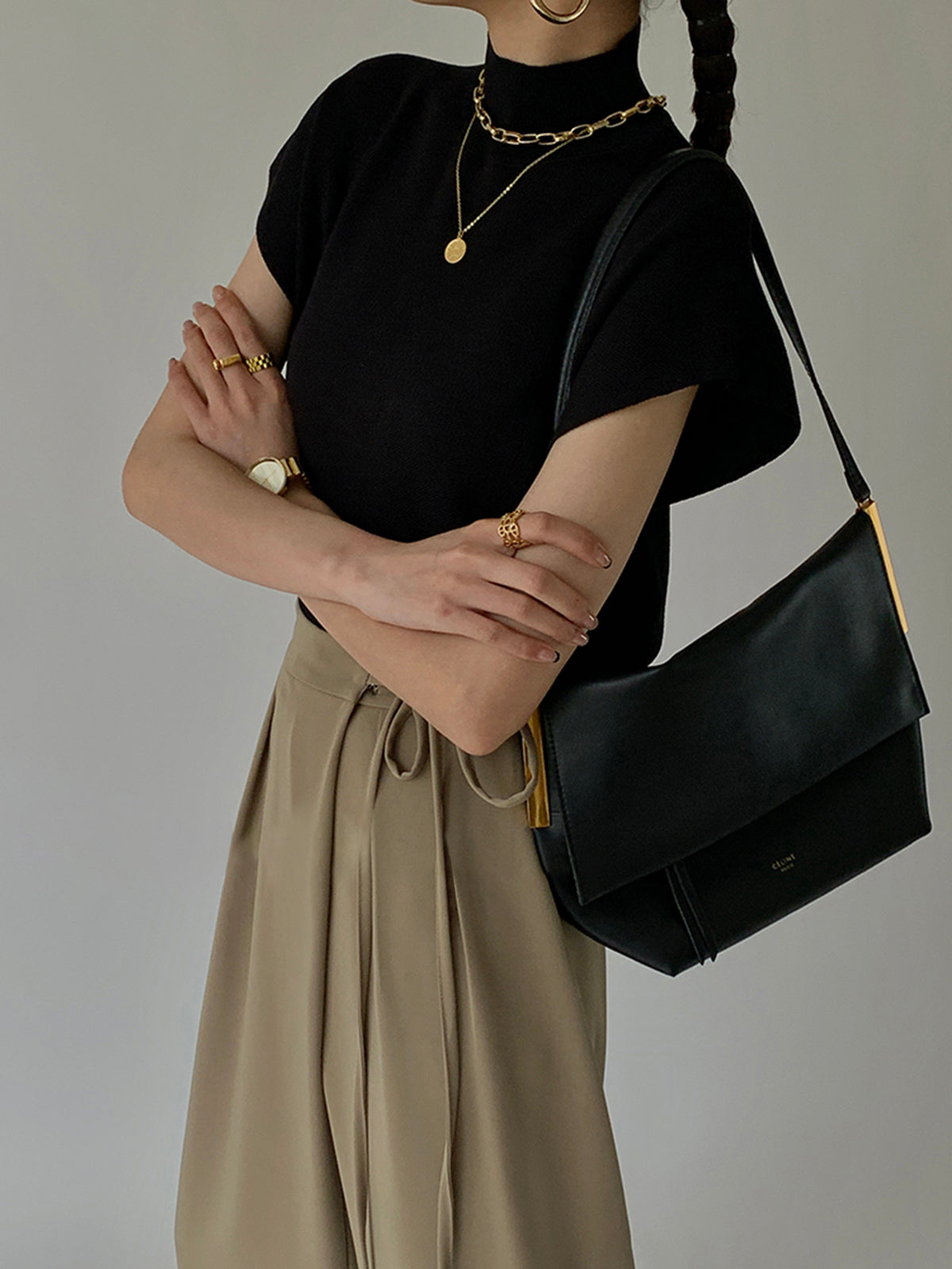 Noira | Women's Mock Neck Sleeveless Top Padded Shoulder Vest