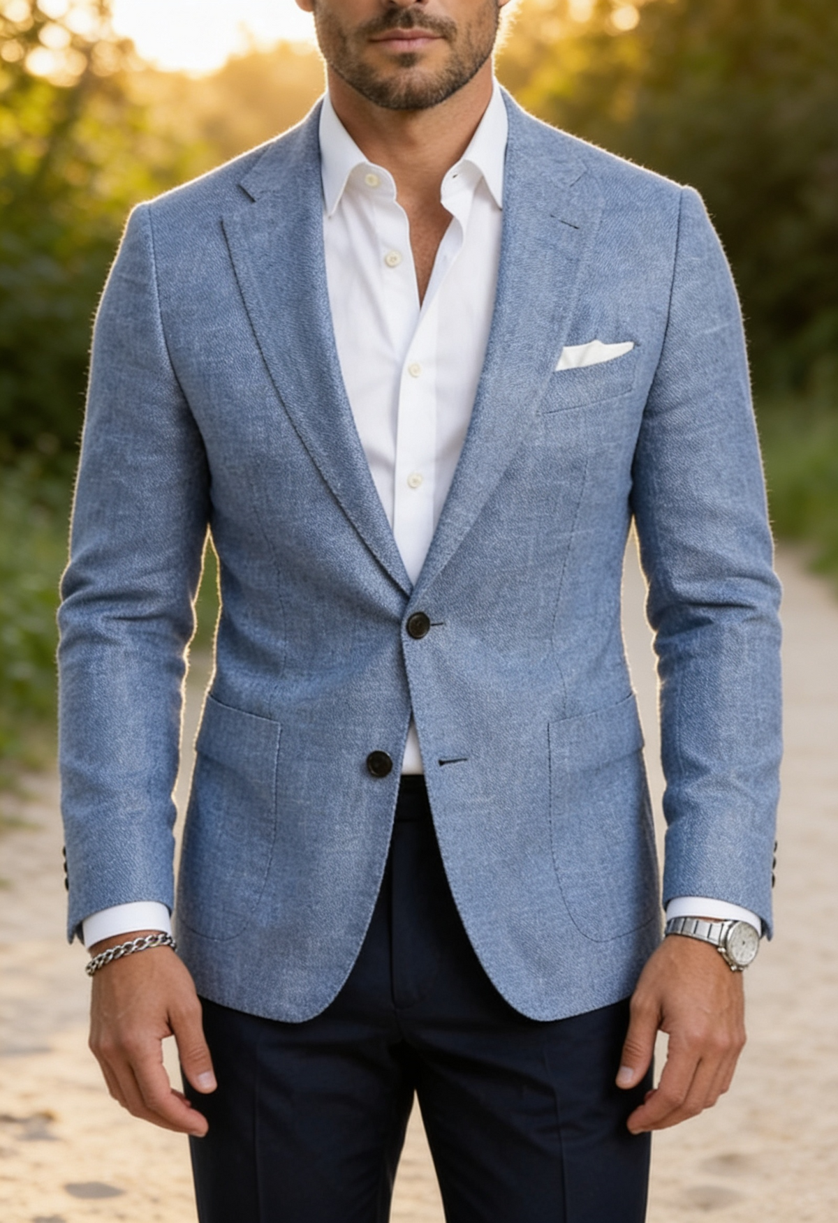 Miami Slim Fit Linen Blazer