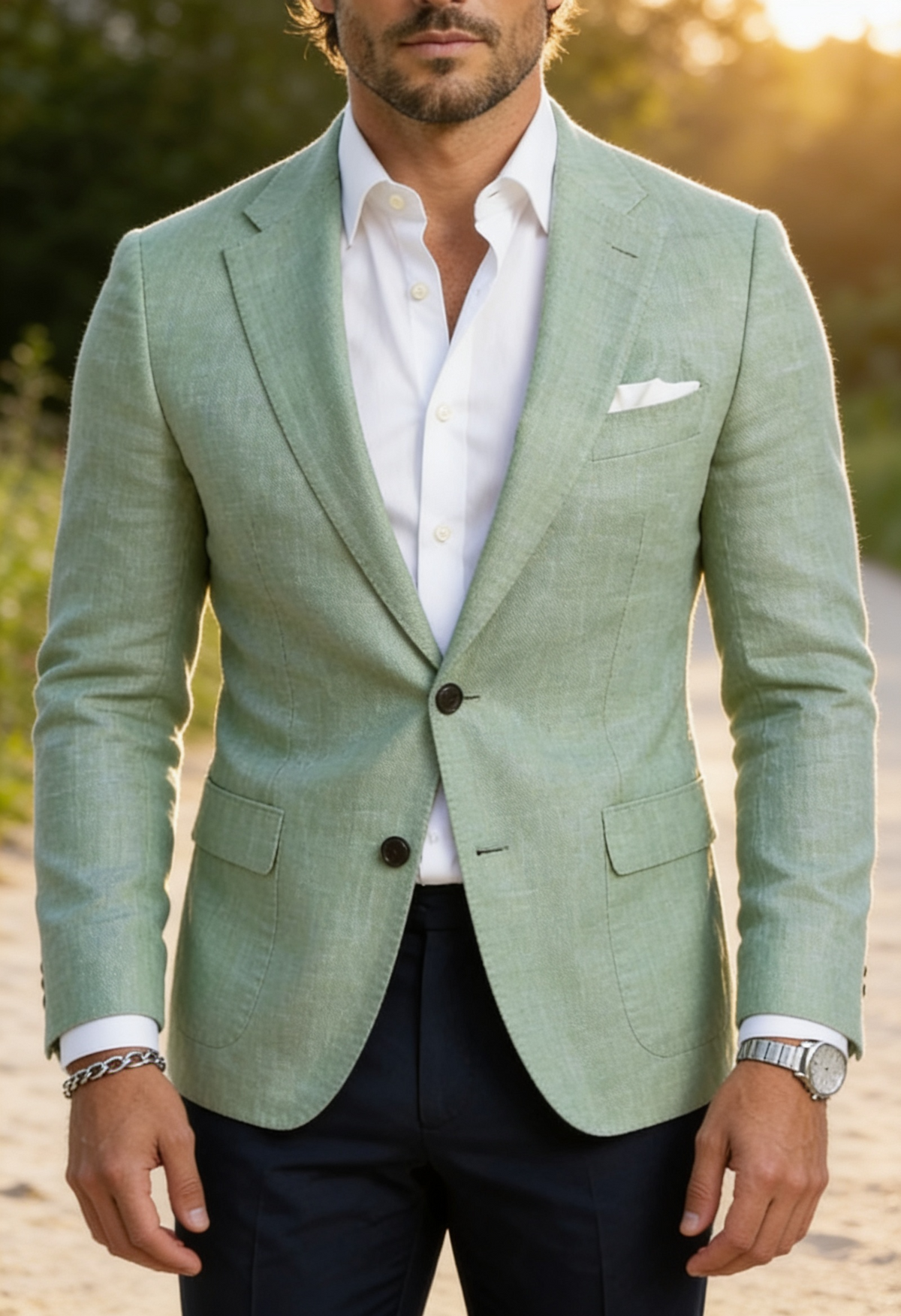 Miami Slim Fit Linen Blazer