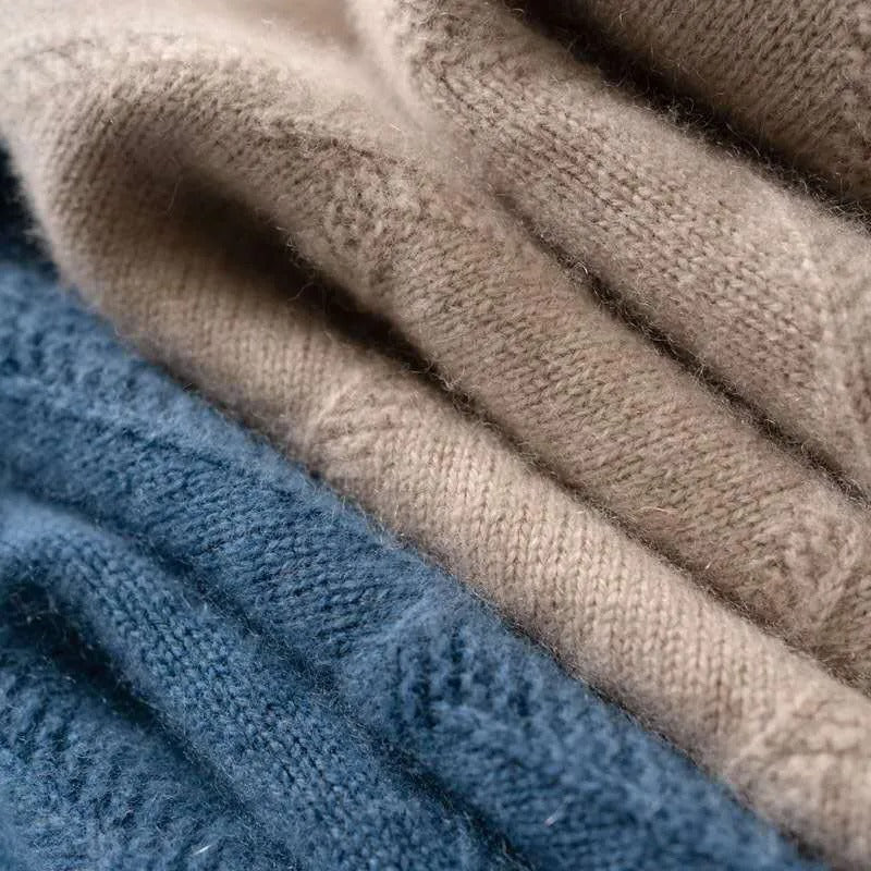 James' Argyle Cashmere-Feel Sweater