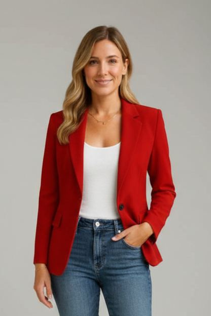 Marisol | Women's Notched Lapel Long Sleeve Blazer