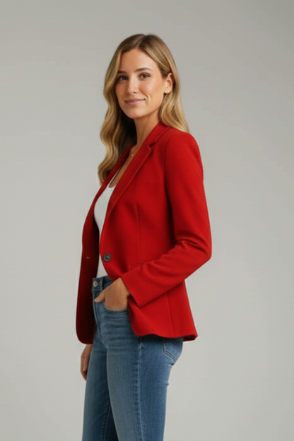 Marisol | Women's Notched Lapel Long Sleeve Blazer