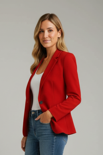 Marisol | Women's Notched Lapel Long Sleeve Blazer