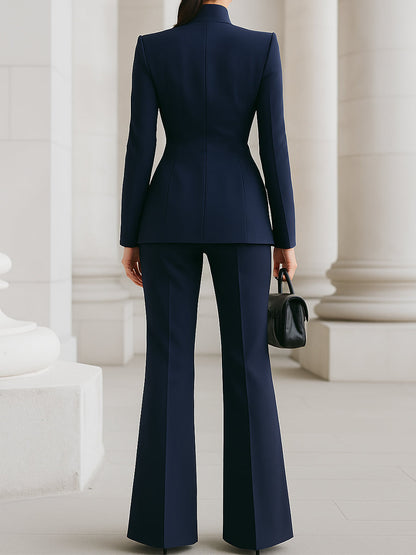 Mirabella | Women's Navy Blazer Pants Set