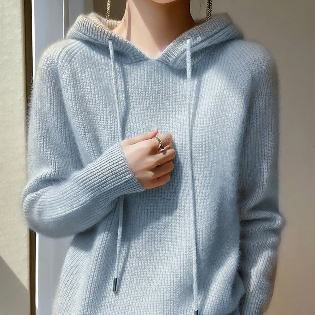 Celeste Cashmere-Feel Cloud Hoodie