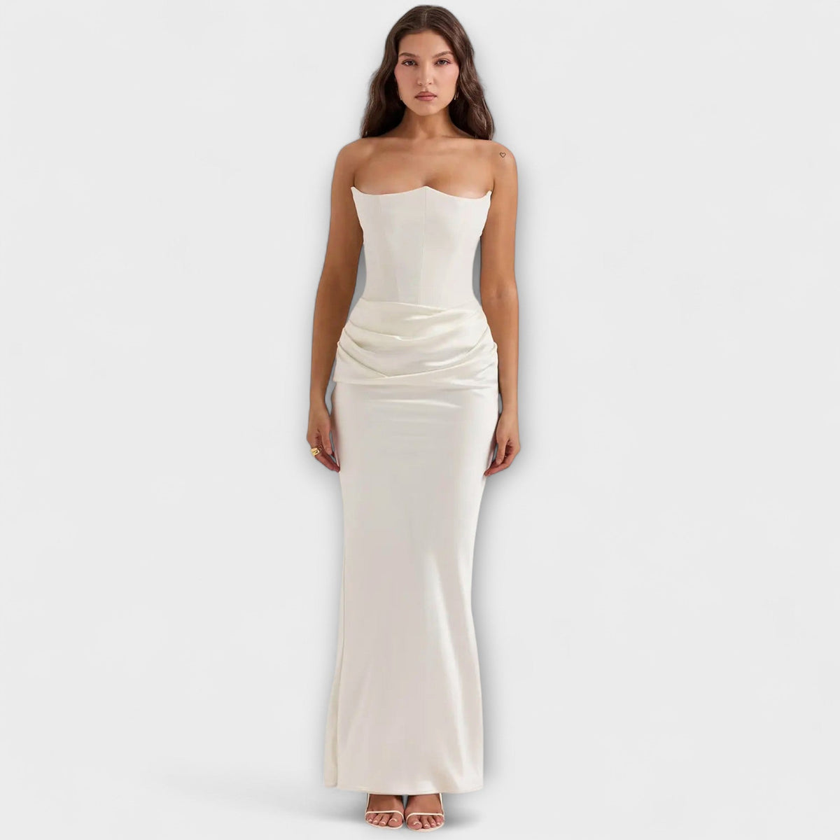 Chic Satin Maxi Dress for Evening Wear