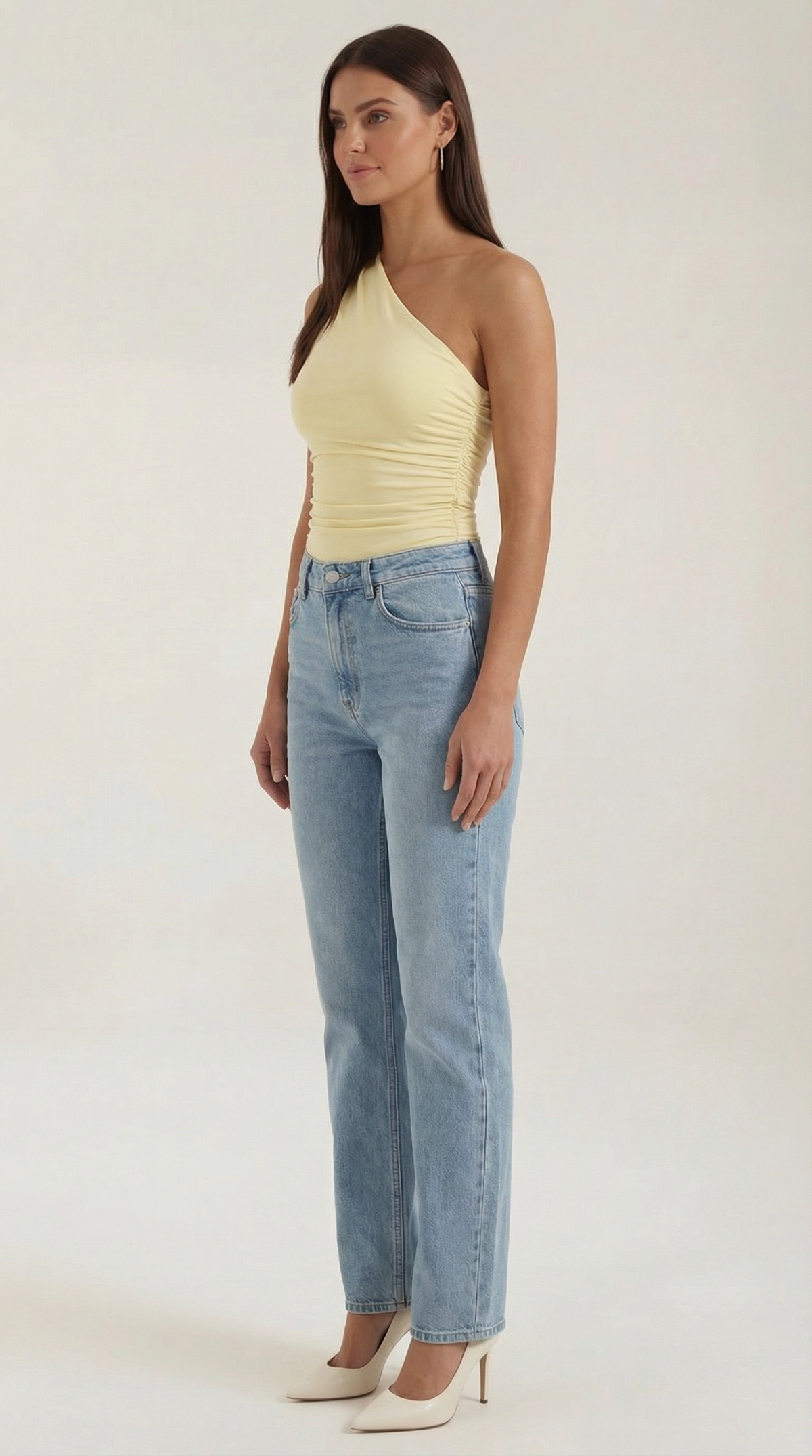 Briony Sleeveless One-Shoulder Top