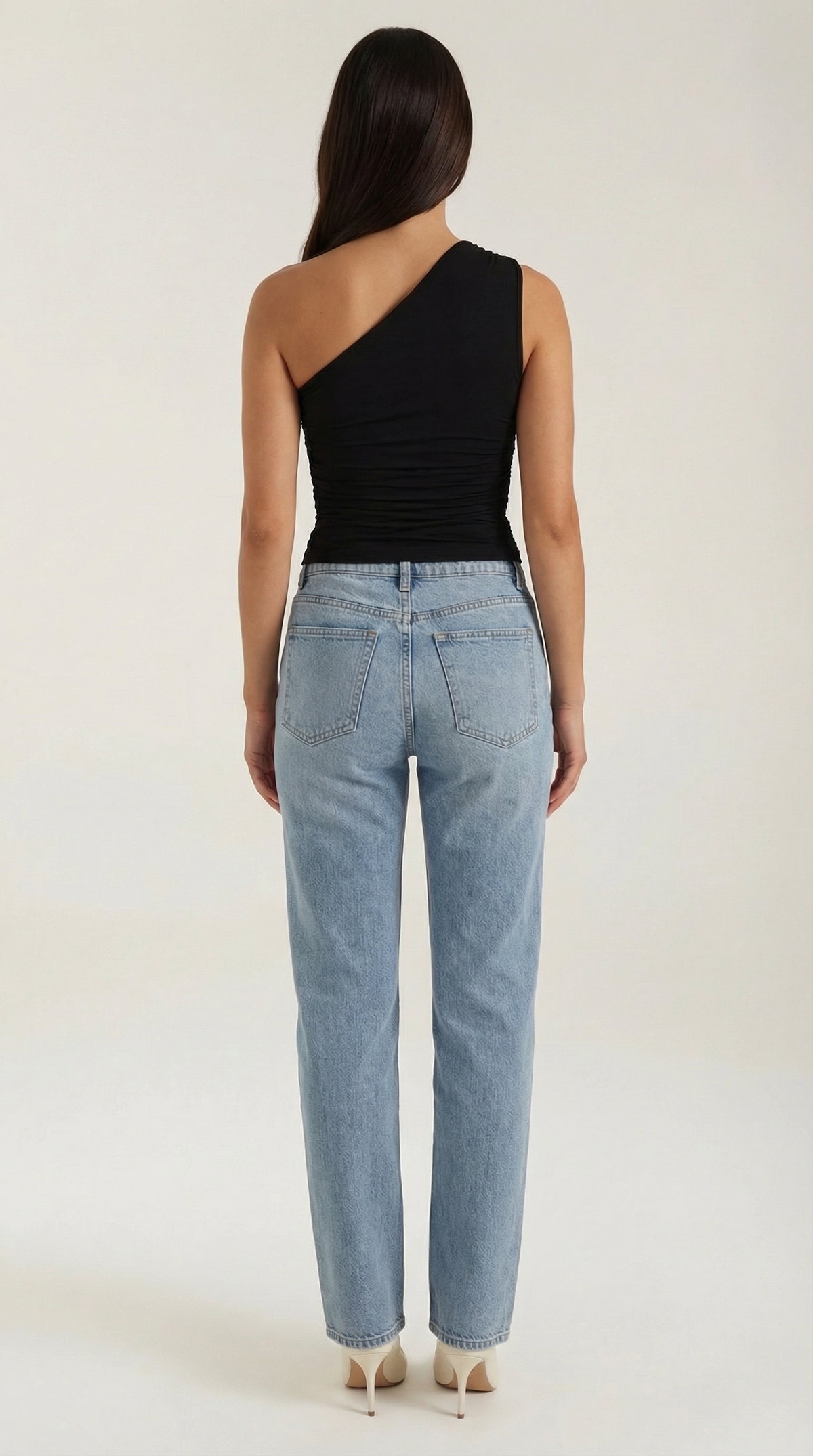 Briony Sleeveless One-Shoulder Top