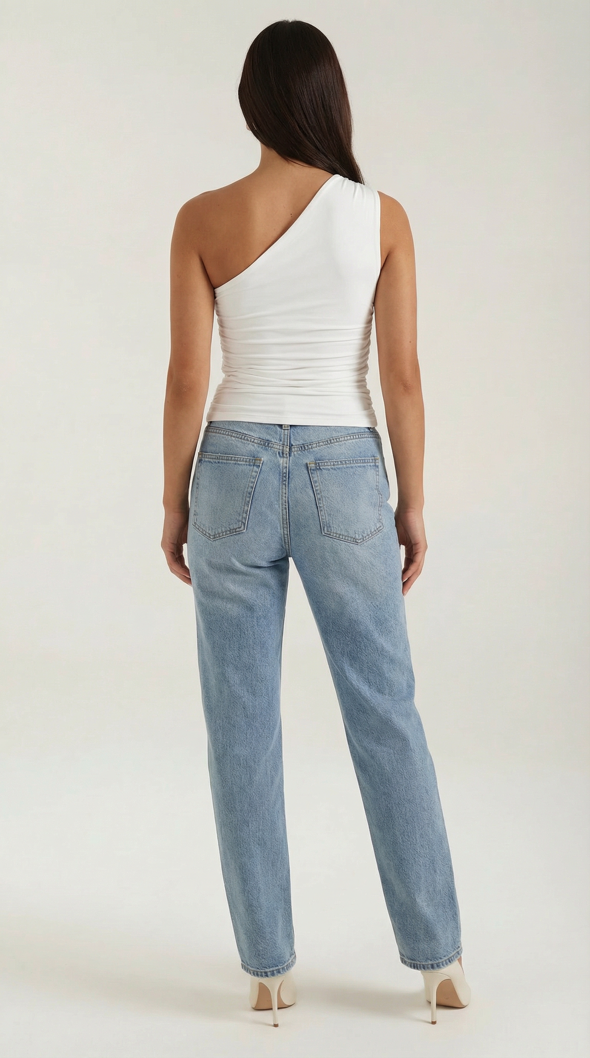 Briony Sleeveless One-Shoulder Top