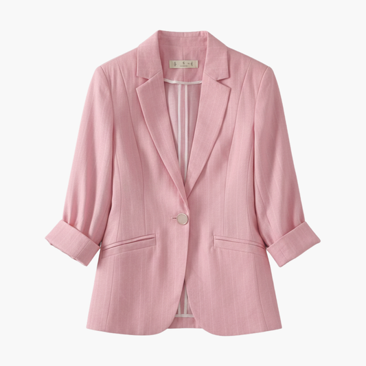 Rosamund | Women's 3/4 Sleeve Pink Blazer