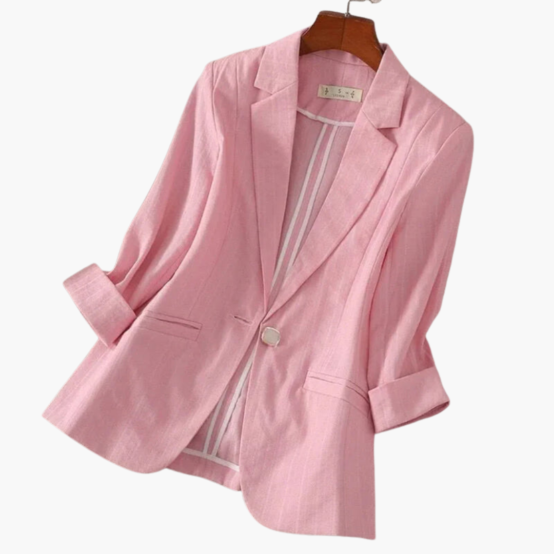 Rosamund | Women's 3/4 Sleeve Pink Blazer