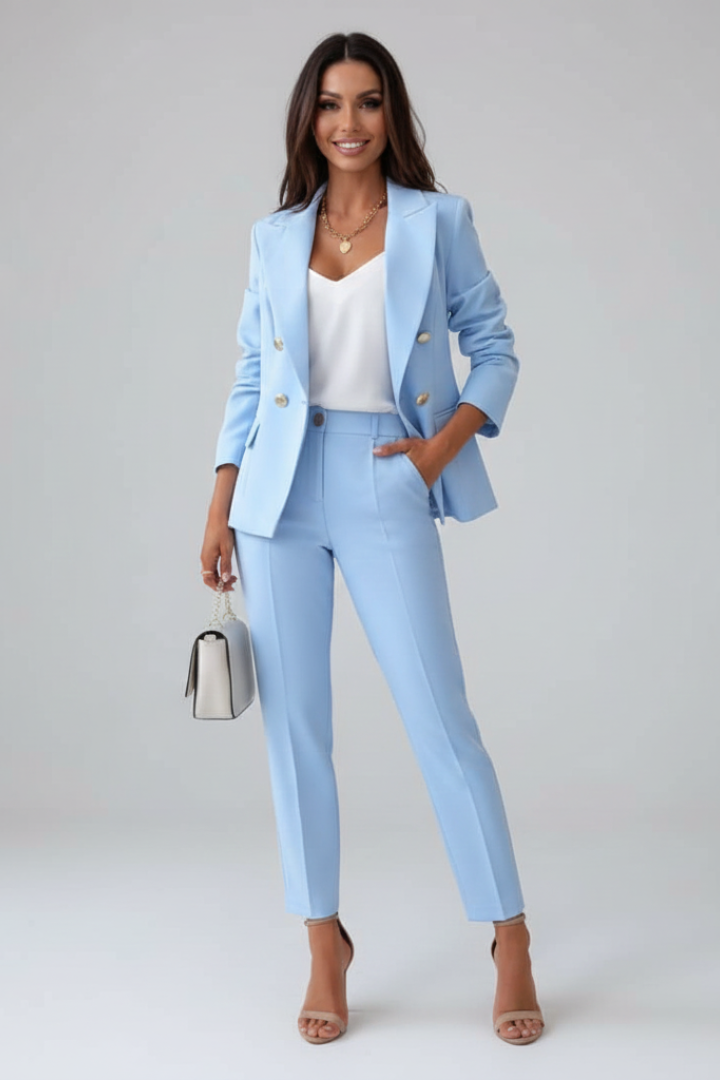 Scarlett | Women's Double Breasted Blazer Suit Set