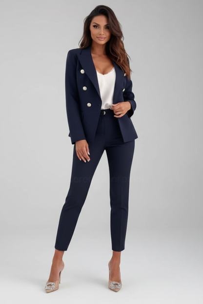 Scarlett | Women's Double Breasted Blazer Suit Set