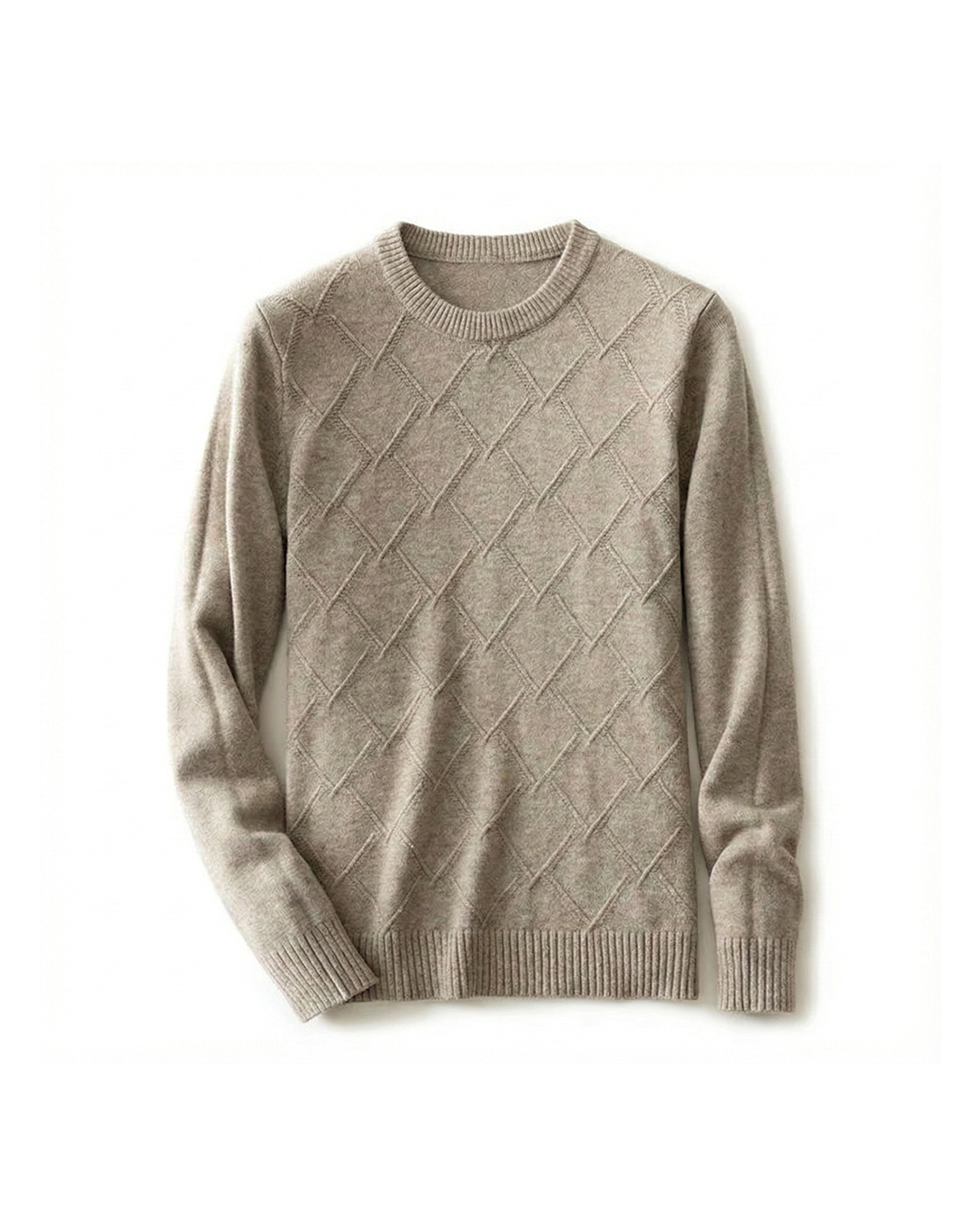 James' Argyle Cashmere-Feel Sweater