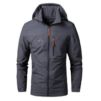 Men's Hooded Zip Shell Jacket, Lightweight Woven Windbreaker