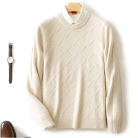 James' Argyle Cashmere-Feel Sweater