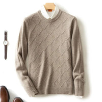 James' Argyle Cashmere-Feel Sweater