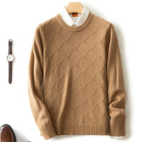 James' Argyle Cashmere-Feel Sweater