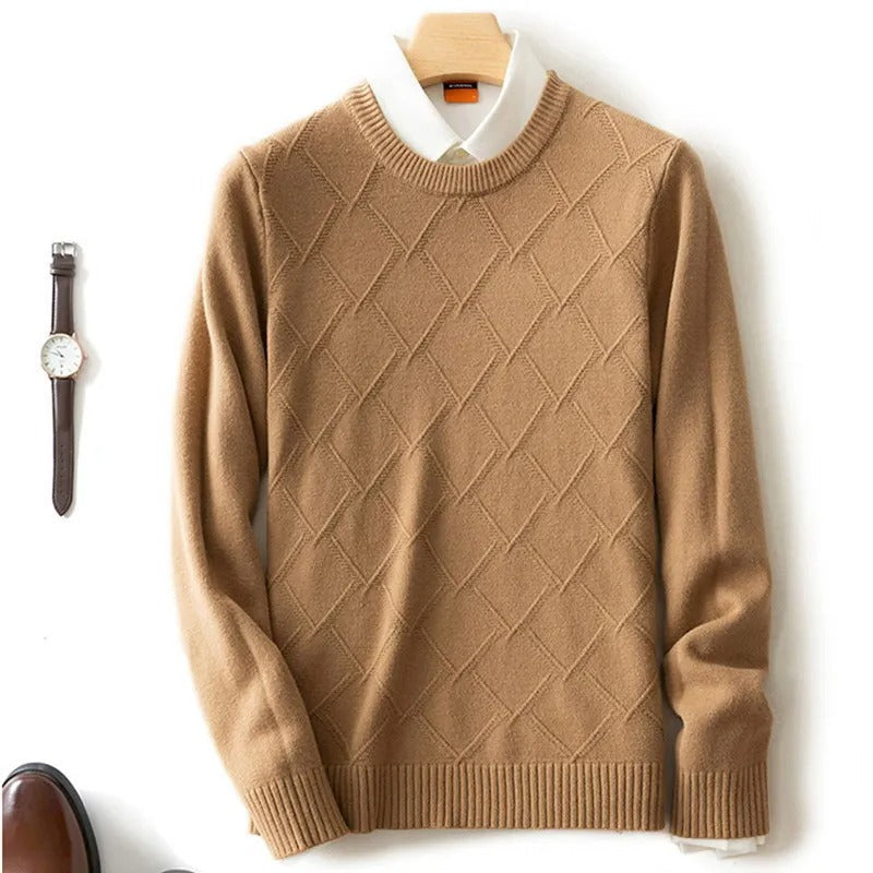 James' Argyle Cashmere-Feel Sweater