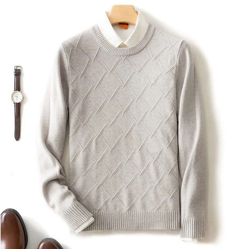 James' Argyle Cashmere-Feel Sweater