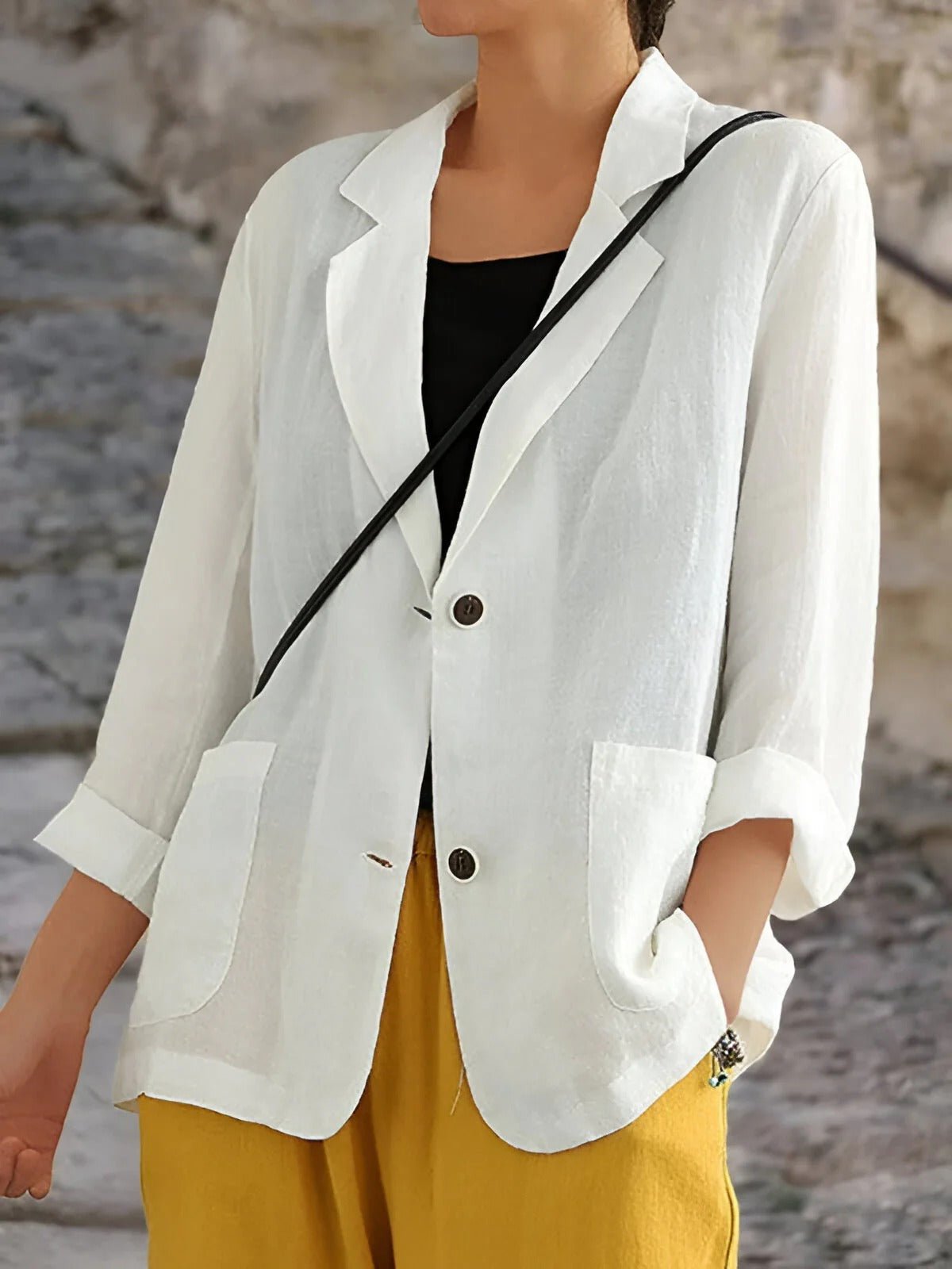 Aria | Women's Linen Blazer Lightweight Tailored Pockets